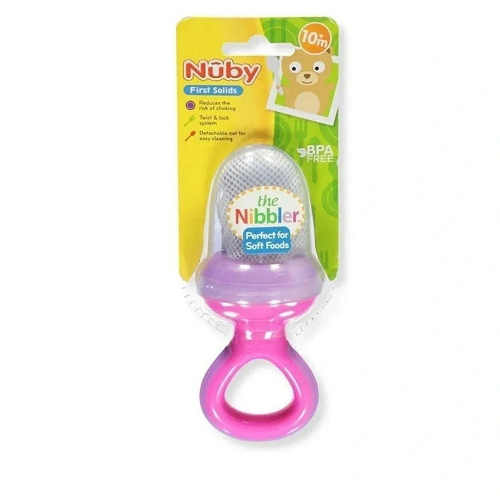 Nuby Nibbler Feeder - Fuchsia and Purple